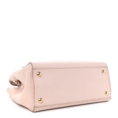 Fendi Vitello Elite Flamingo Petite 2Jours Tote Rosa Plaster 3 of 11