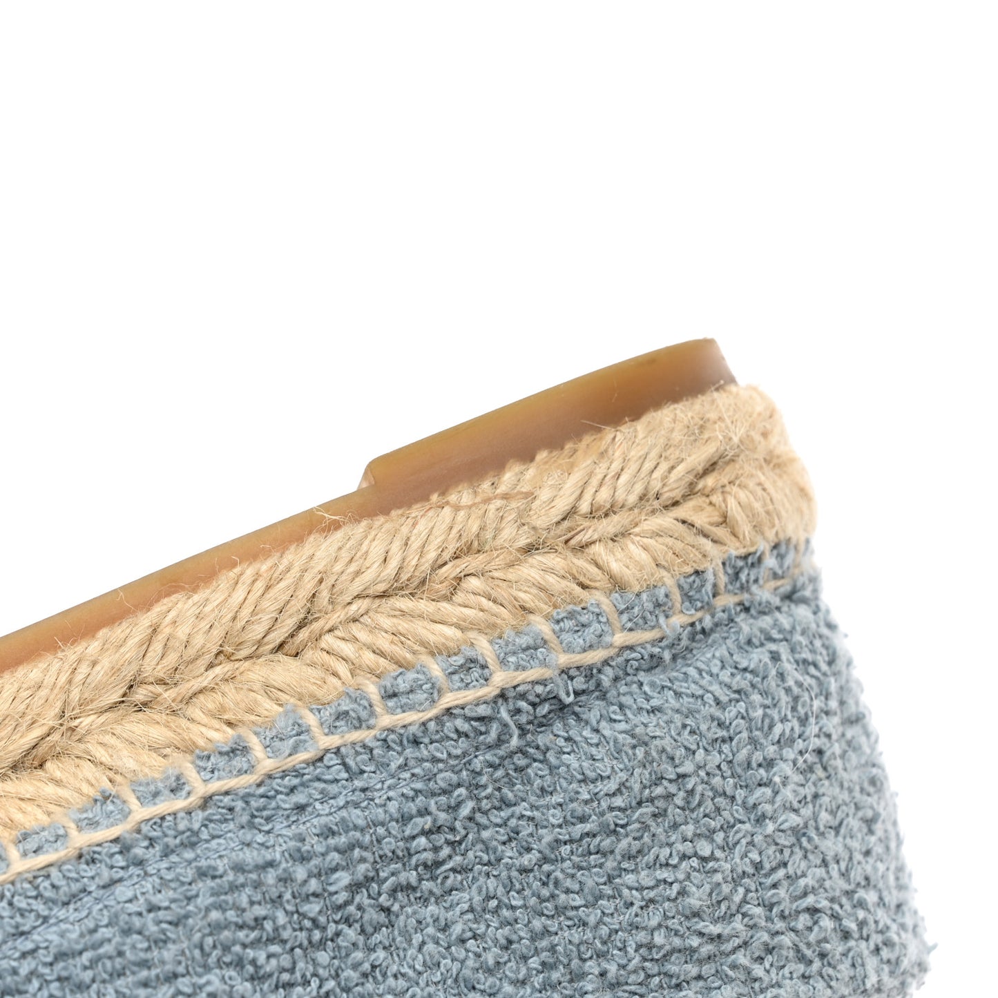 Fabric Grosgrain CC Espadrille 37 Blue Light Gray Black