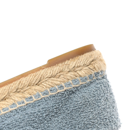 Chanel Fabric Grosgrain CC Espadrille 37 Blue Light Gray Black 11 of 14