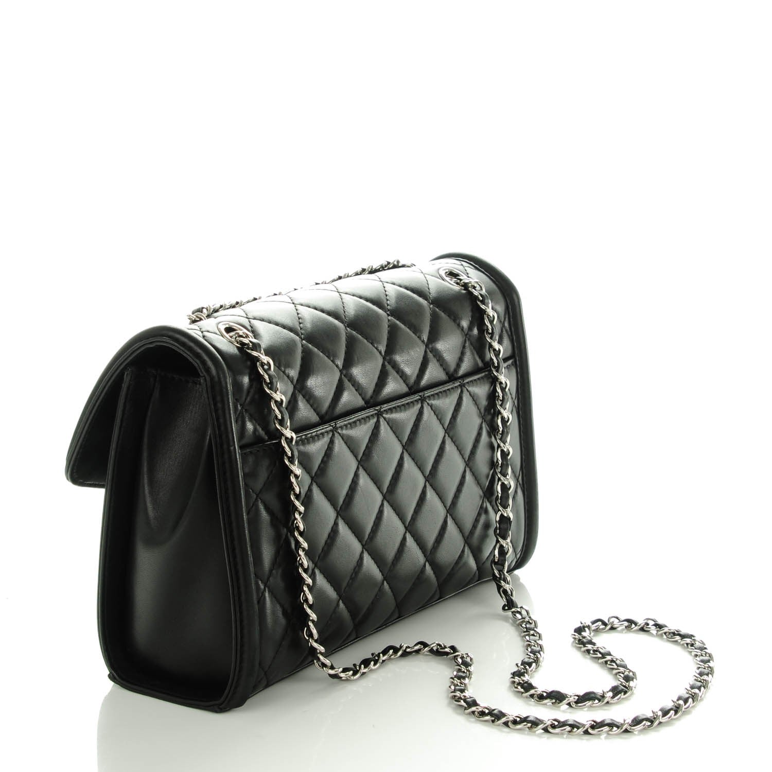 Chanel Lambskin Quilted Large Geometric Flap Black 3 of 8