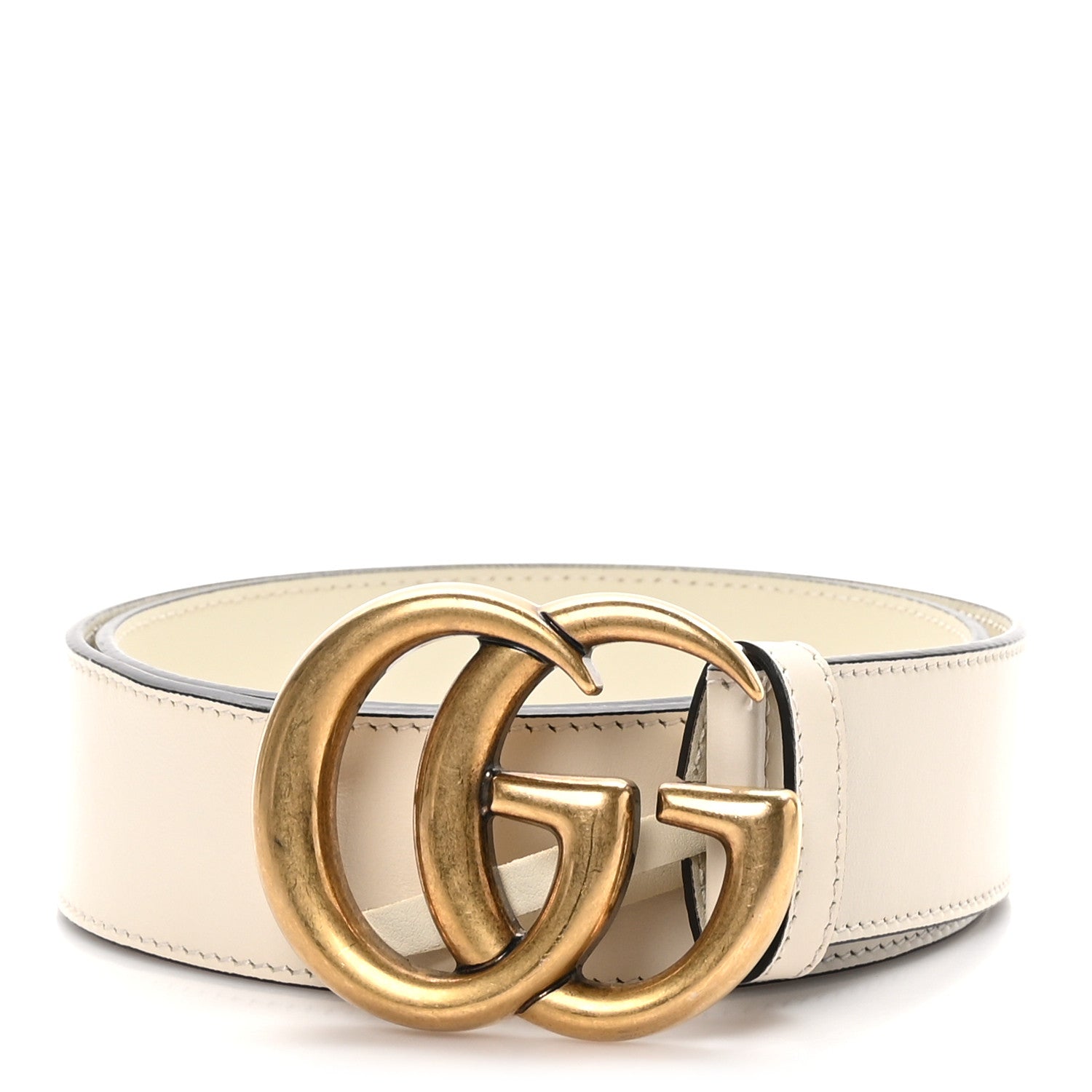 Gucci Calfskin Double G 40mm Belt 80 32 Mystic White 1 of 5