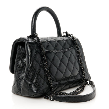 Chanel Caviar Quilted Mini Coco Handle Flap So Black 3 of 11