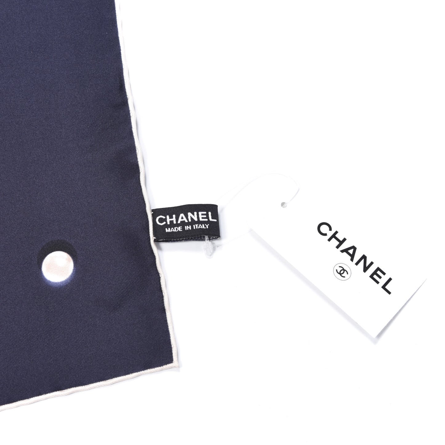 Silk Pearl CC Scarf Navy