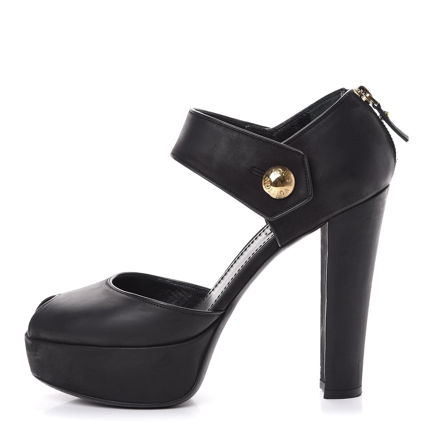 Suede Peep Toe Mary Jane Pumps 39 Black