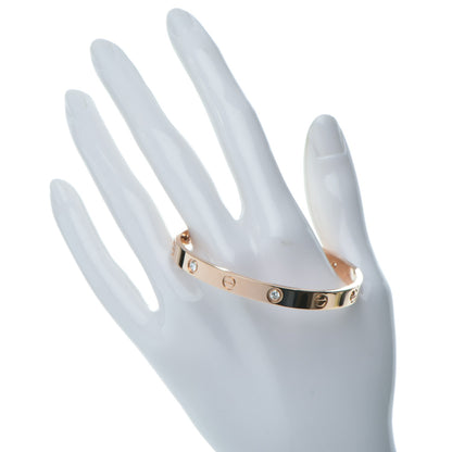 Cartier 18K Pink Gold 4 Diamond LOVE Bracelet 17 2 of 5