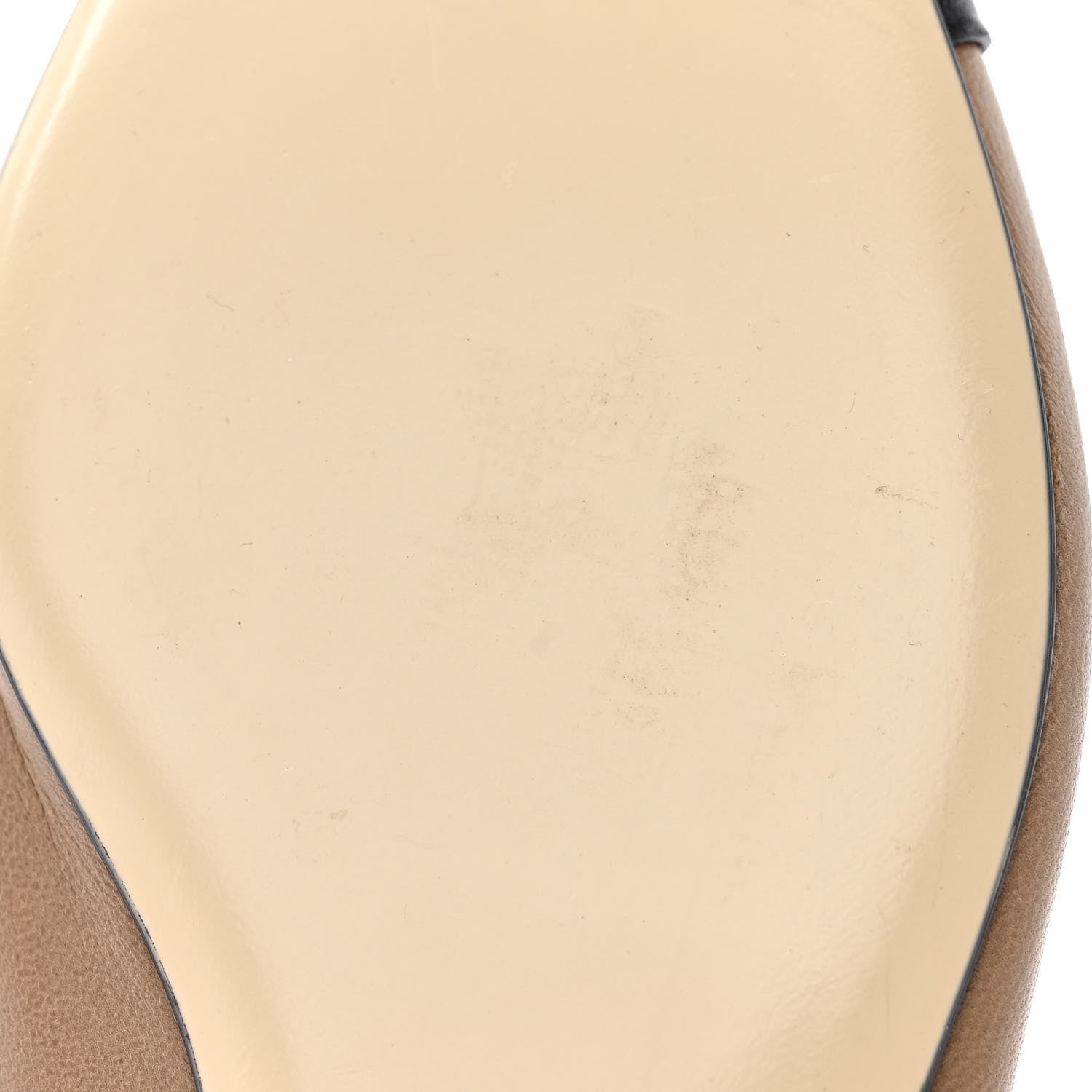 Chanel Lambskin Coco Line Pointed Toe Ballerina Flats 35.5 Beige Black 11 of 11