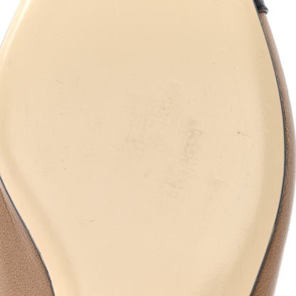 Chanel Lambskin Coco Line Pointed Toe Ballerina Flats 35.5 Beige Black 11 of 11