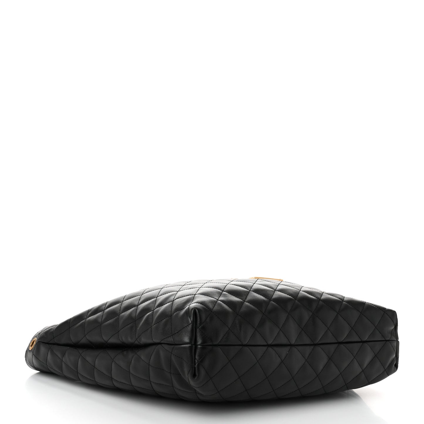 Lambskin Quilted Maxi Icare Shopping Tote Black