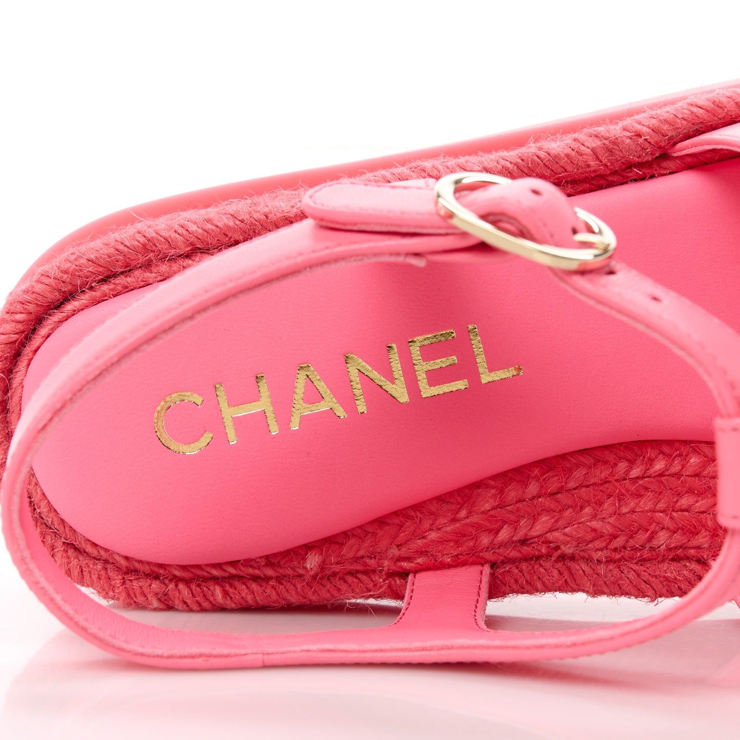 Lambskin Espadrille Sandals 39 Coral