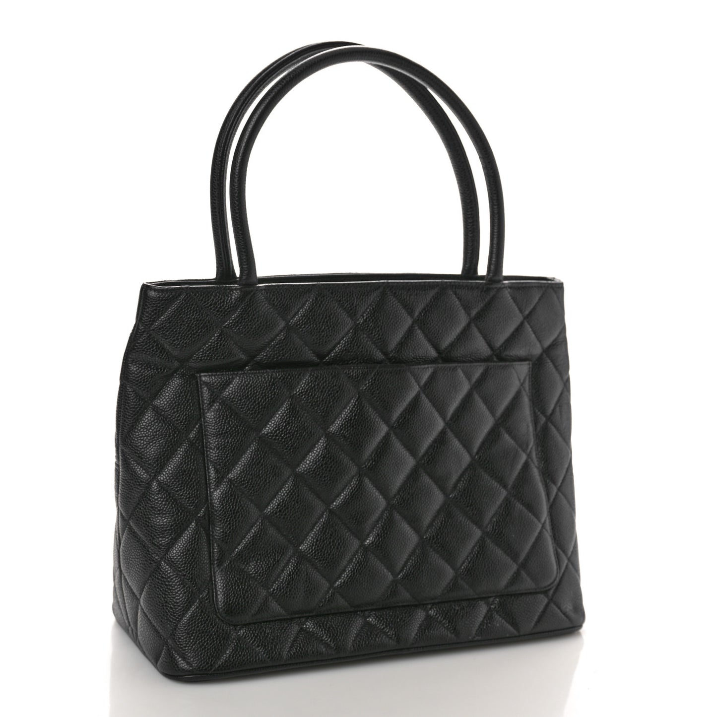 Caviar Quilted Medallion Tote Black