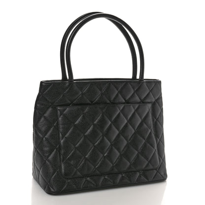 Chanel Caviar Quilted Medallion Tote Black 3 of 10