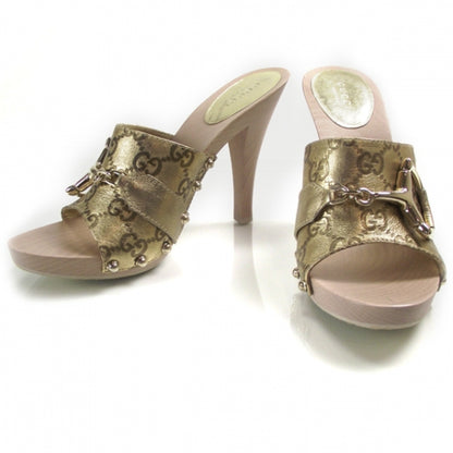 Gucci Guccissima Wooden Horsebit Heels 6.5 1 of 7