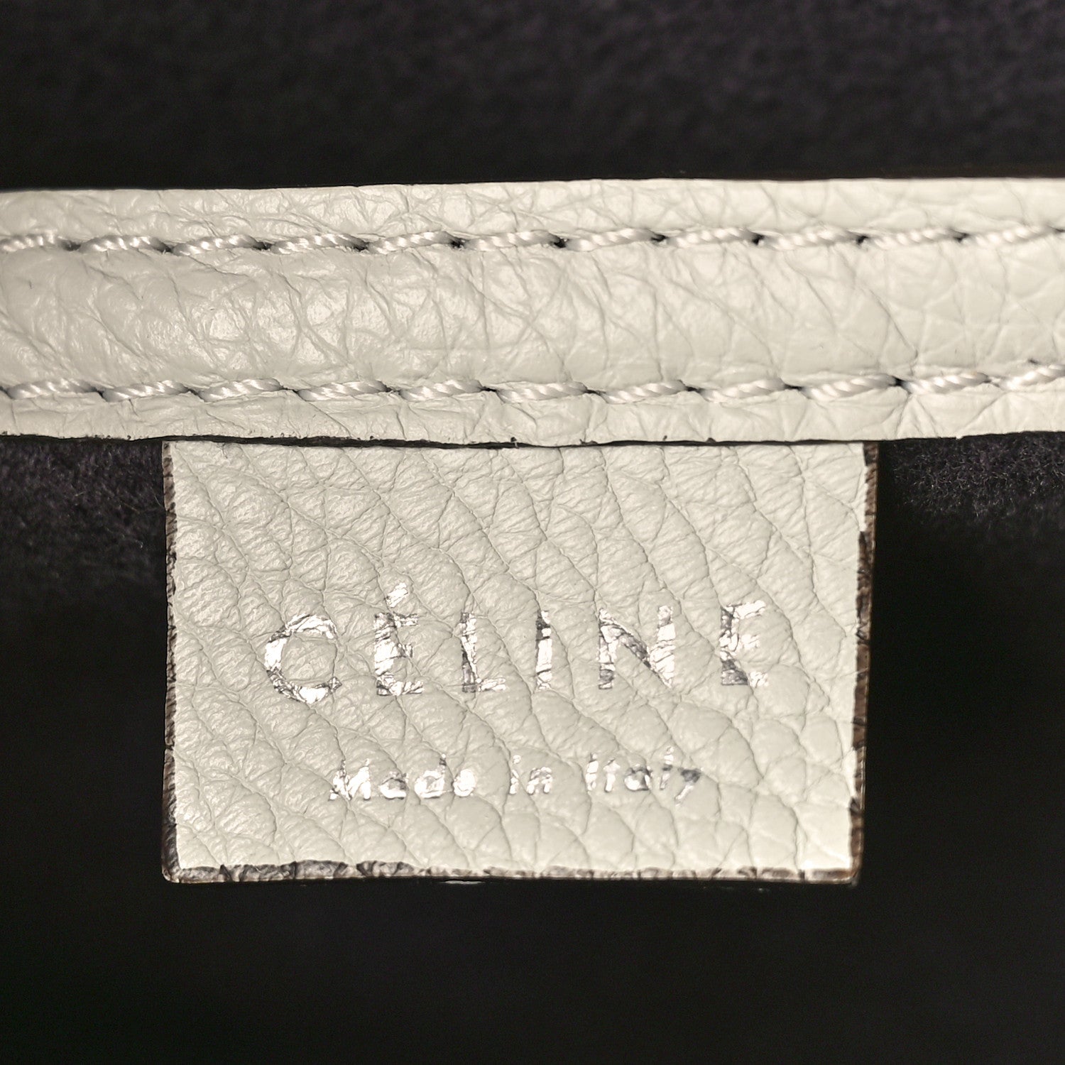 Celine Drummed Calfskin Nano Luggage Lune 6 of 10