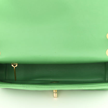 Chanel Shiny Lambskin Chain Is More Flap Green 5 of 8