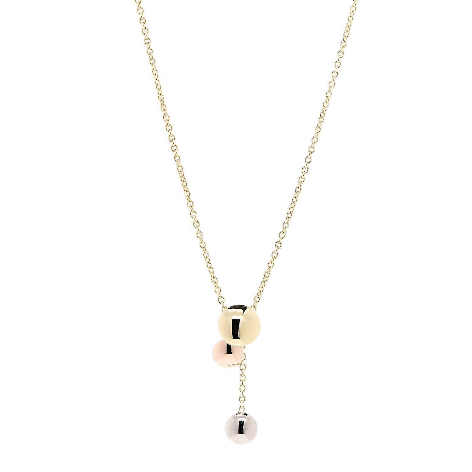 Cartier 18K Pink Yellow White Gold Sweet Trinity Drop Necklace 1 of 6
