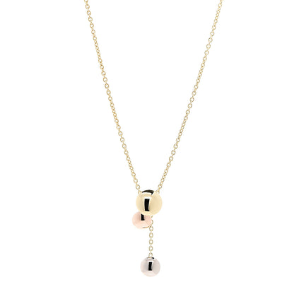 Cartier 18K Pink Yellow White Gold Sweet Trinity Drop Necklace 1 of 6
