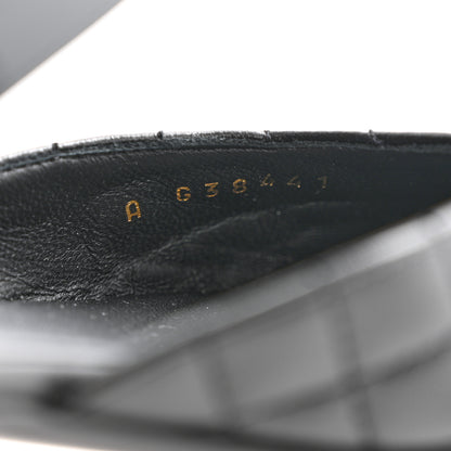 Chanel Patent Lambskin Quilted Cap Toe Ballerina Flats 38 Black 8 of 9