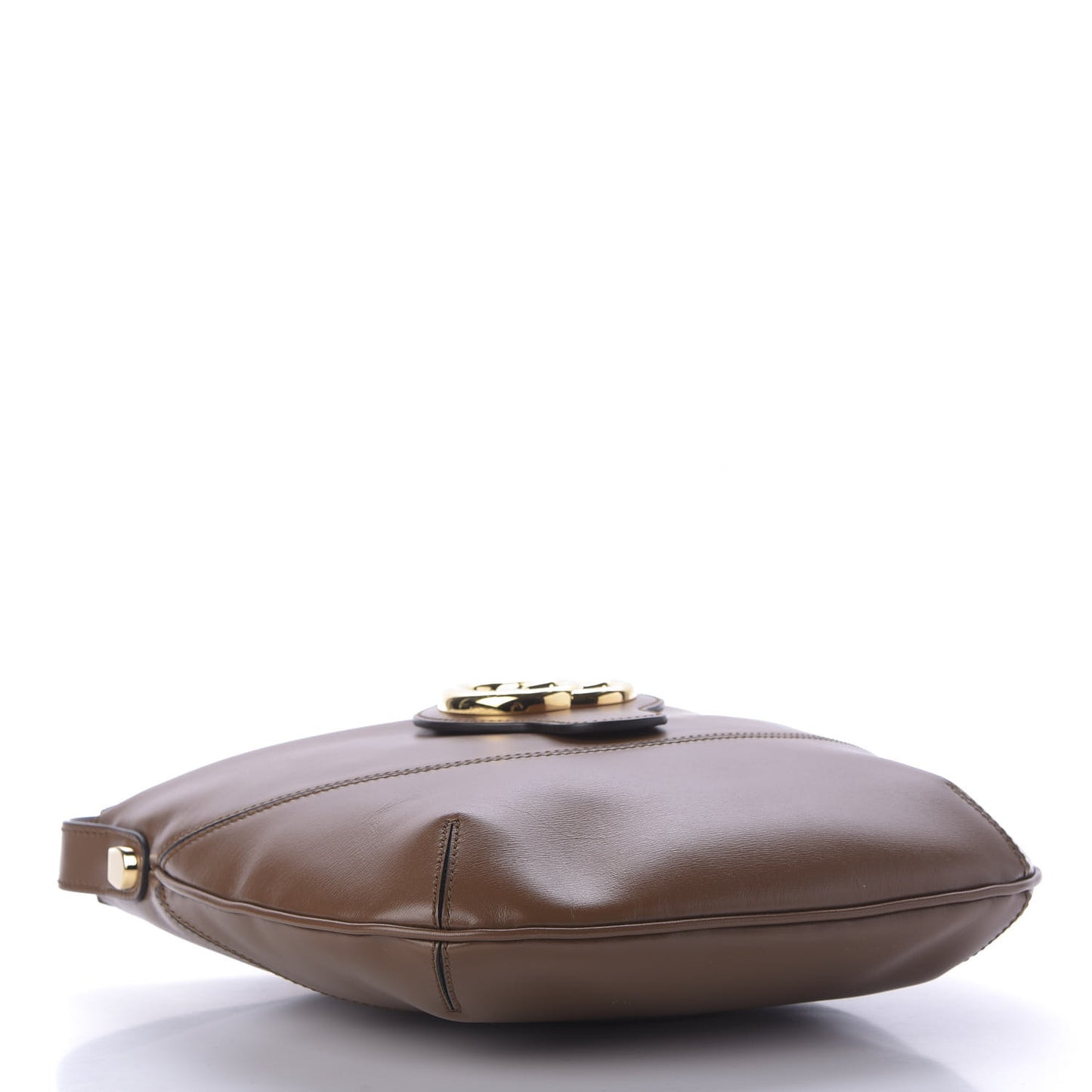 Boarded Plutone Calfskin Medium Arli Shoulder Bag Nocciola