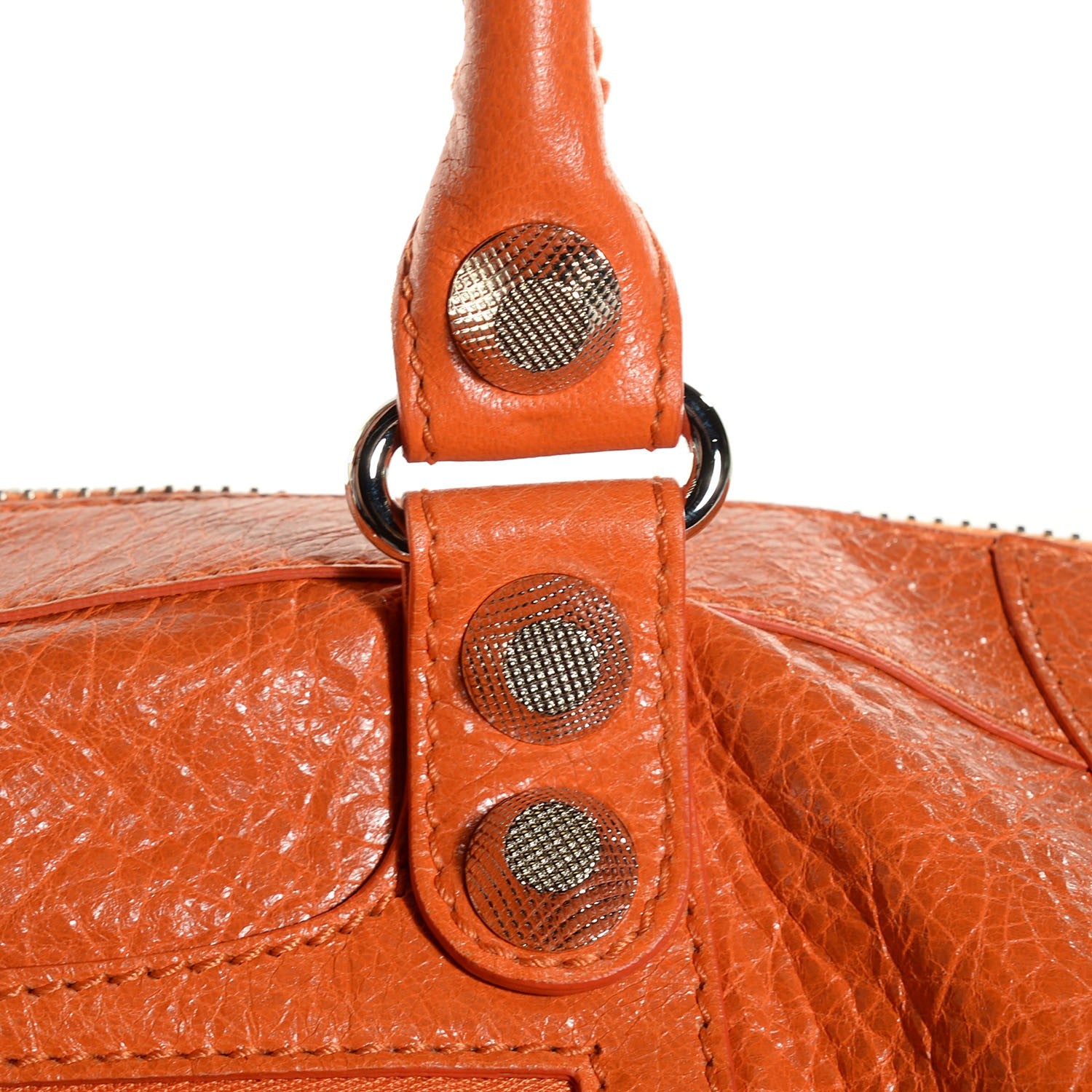 Balenciaga Agneau Giant 12 Silver Hardware Work Tangerine 9 of 12