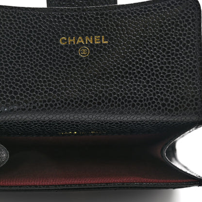 Chanel Caviar Quilted Flap Card Holder Wallet Black 5 of 8