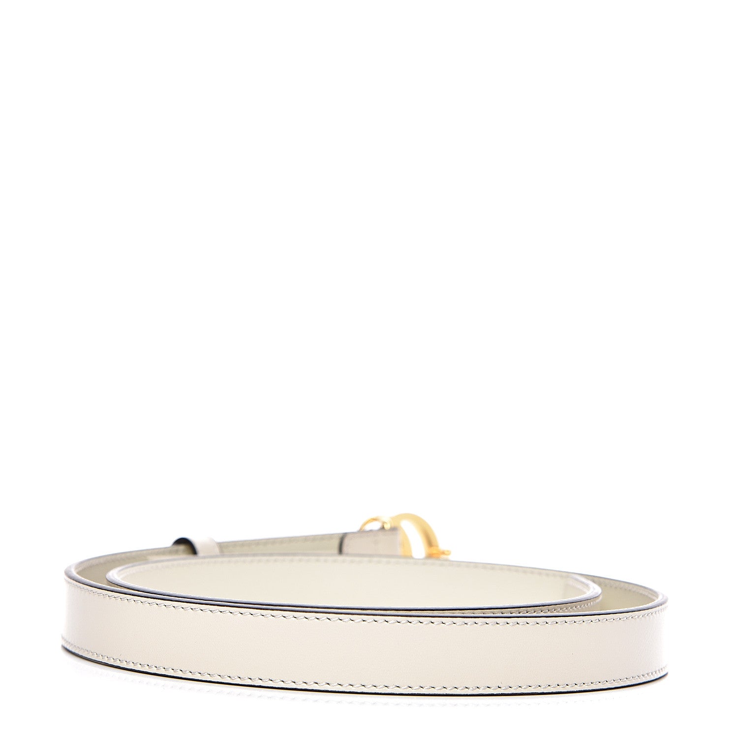 Gucci Plutone Calfskin Double G 20mm Belt 80 32 Mystic White 3 of 8