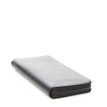 Louis Vuitton Calfskin Monogram Shadow Vertical Zippy Wallet Black 3 of 6
