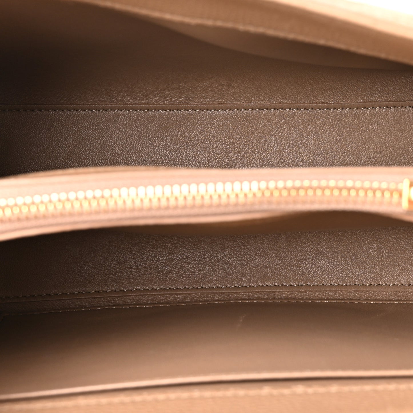 Grained Calfskin Small 16 Top Handle Bag Beige