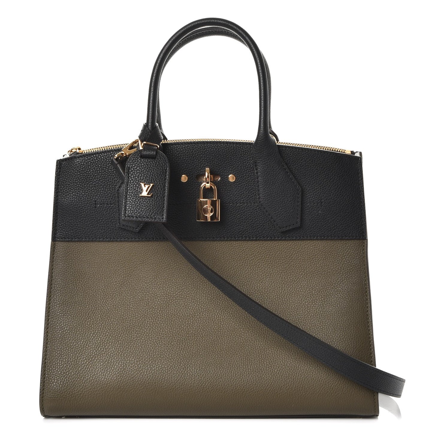 Calfskin City Steamer MM Kaki Black