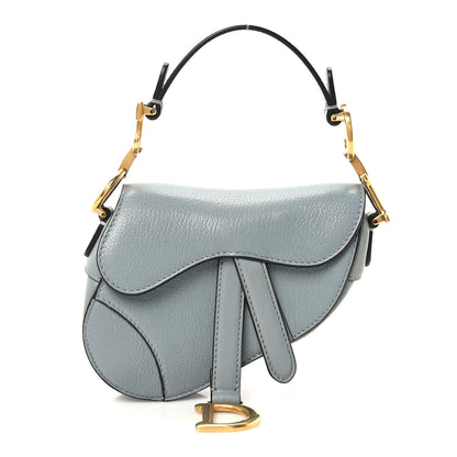 Christian Dior Goatskin Micro Saddle Bag Cloud Blue 1 of 9