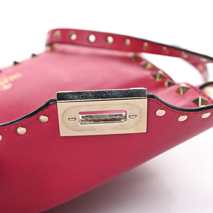 Valentino Garavani Vitello Mini Rockstud Flap Saddle Crossbody Bag Cyclamin 13 of 15