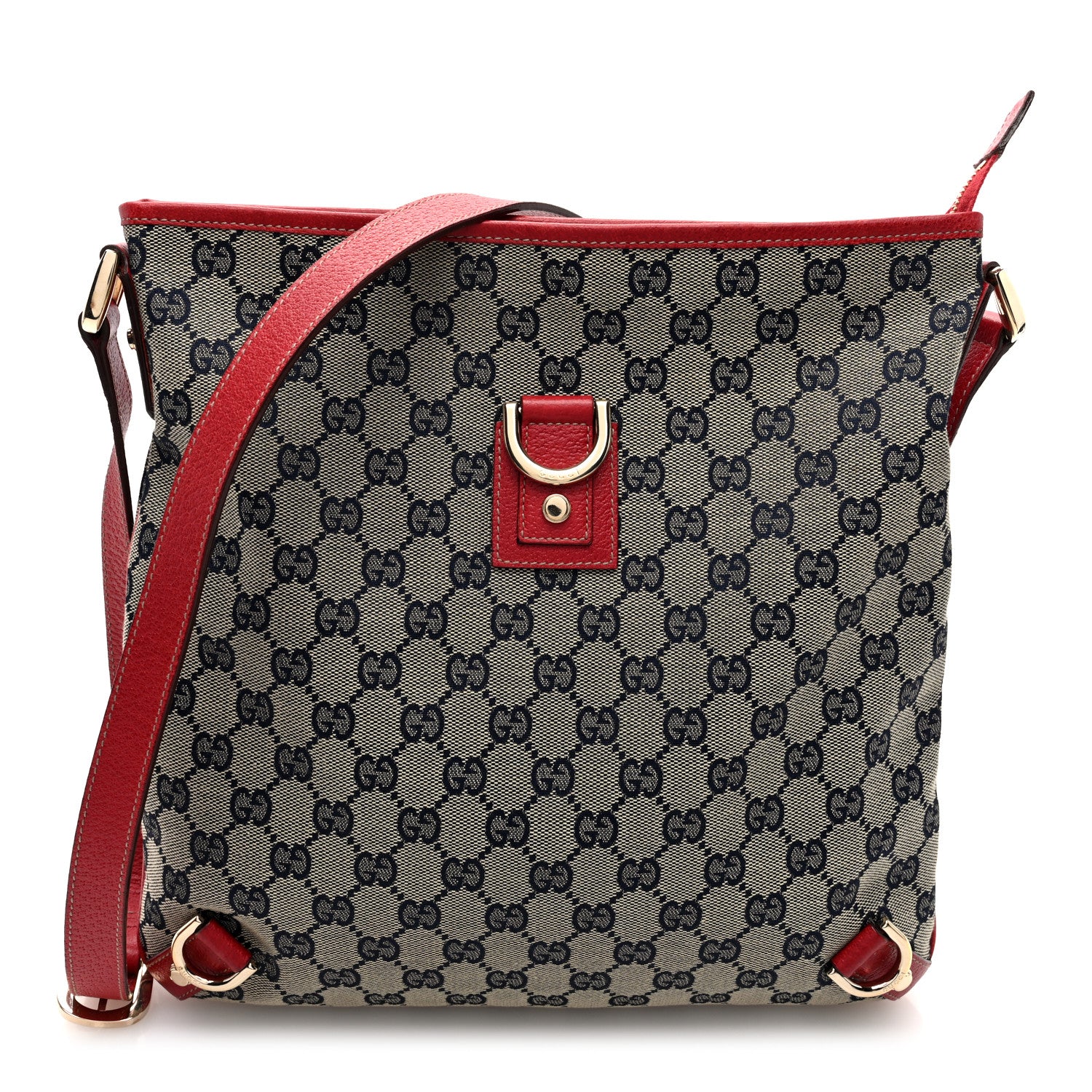 Gucci Monogram Abbey Messenger Bag Navy Red 1 of 10