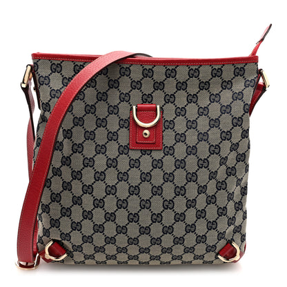 Gucci Monogram Abbey Messenger Bag Navy Red 1 of 10
