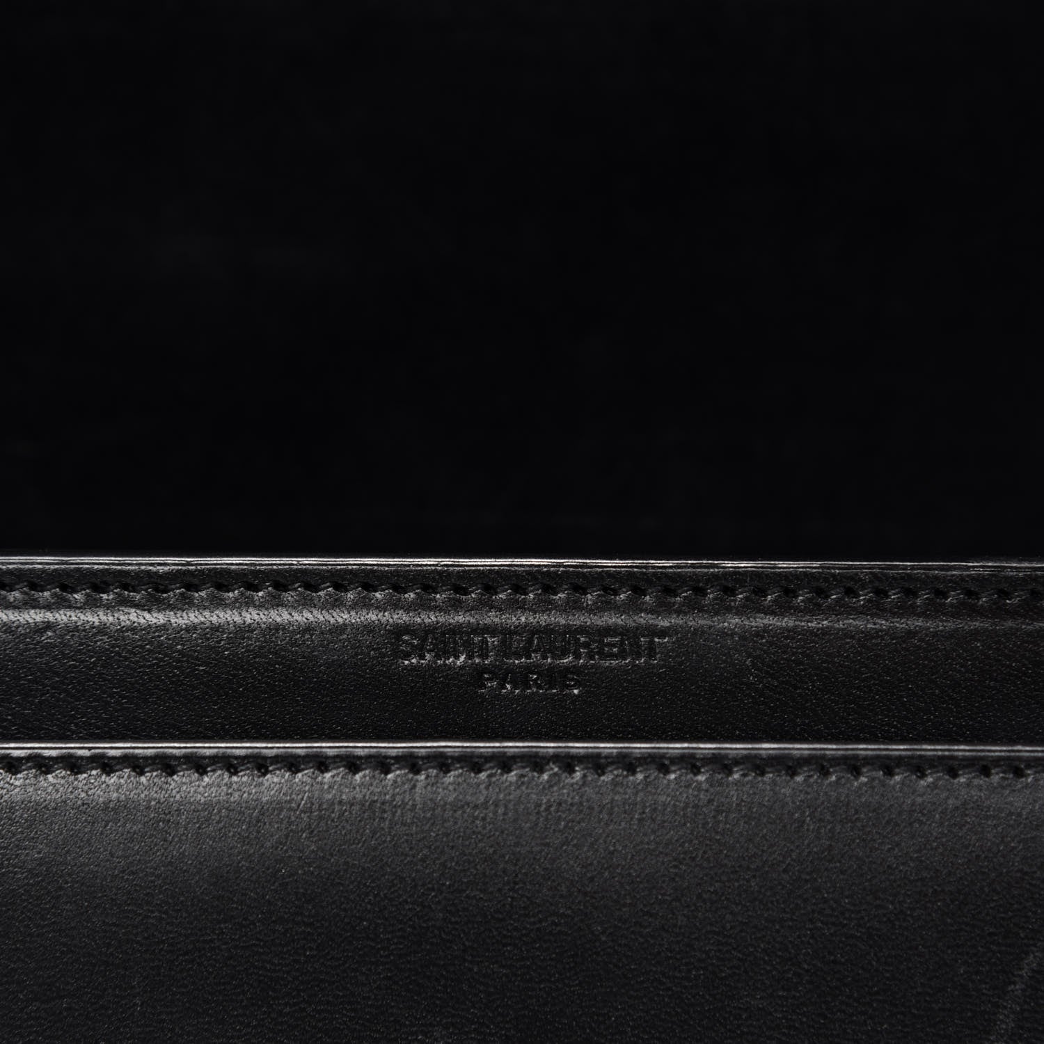 Saint Laurent Calfskin Medium Monogram Sunset Shoulder Bag With Braided Strap Black 9 of 12