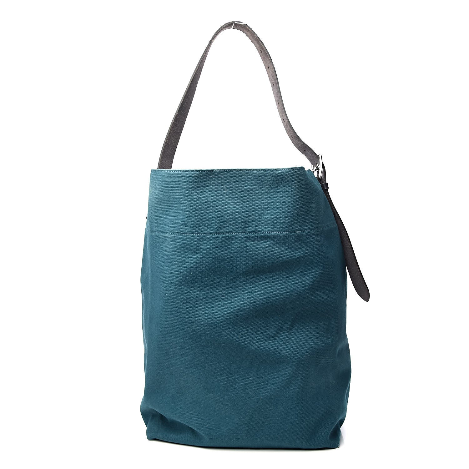 Hermes Canvas Calfskin Etriviere Shopping Tote Colvert Bleu Indigo 1 of 9