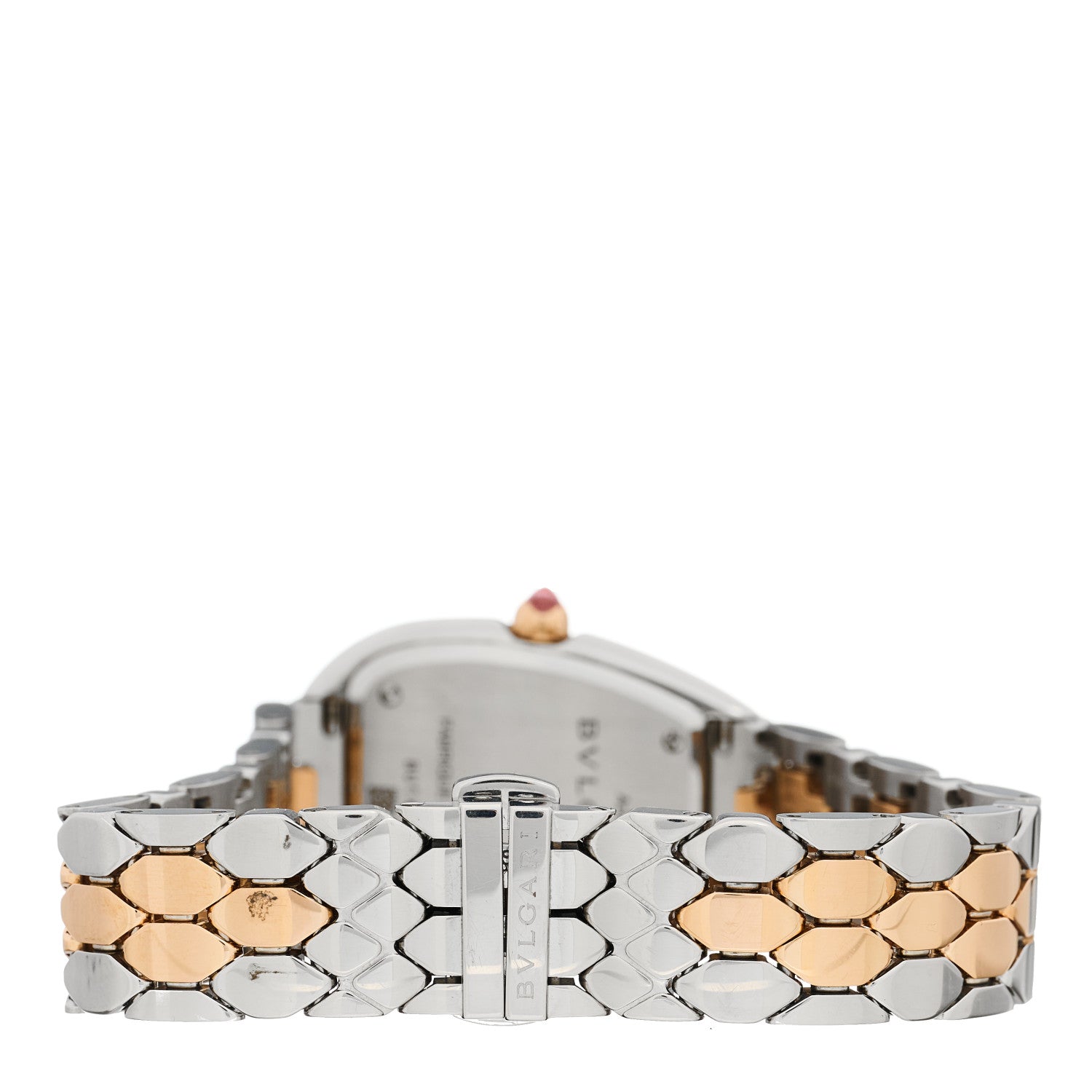 Bulgari Stainless Steel 18K Rose Gold Diamond Bezel 33mm Serpenti Seduttori Quartz Watch Black 3 of 5