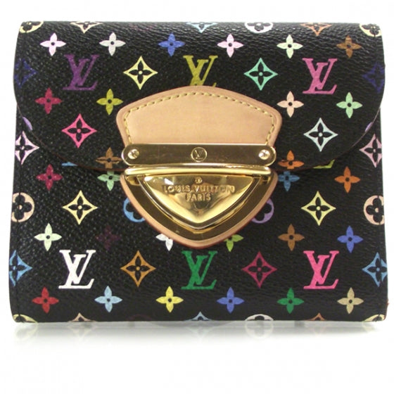 Louis Vuitton Monogram Multicolor Joey Wallet Black Grenade 1 of 8