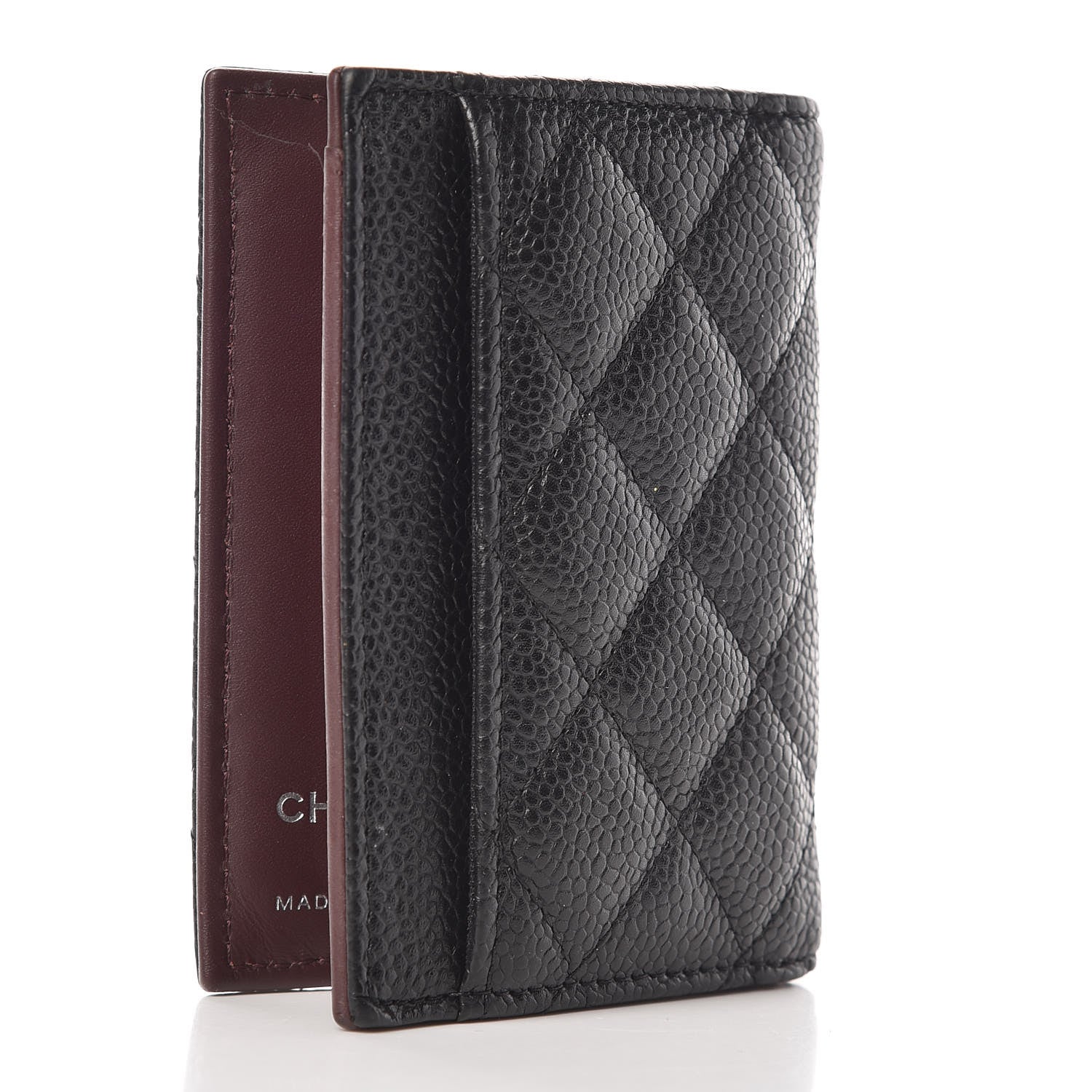 Chanel Caviar Quilted Card Holder Wallet Black 3 of 8