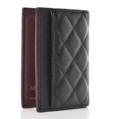 Chanel Caviar Quilted Card Holder Wallet Black 3 of 8