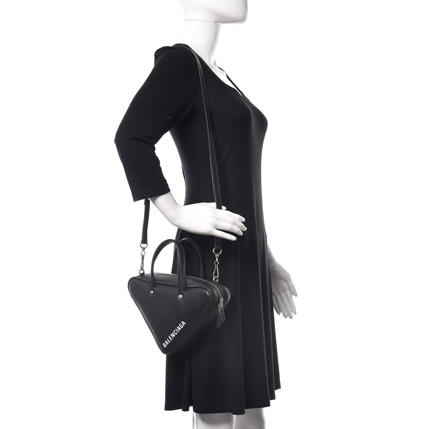 Calfskin XS Triangle Duffle Black
