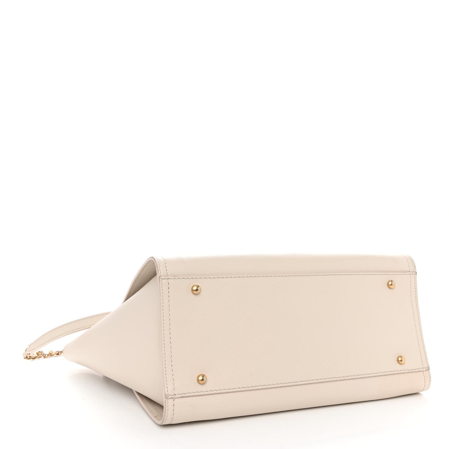 Caviar Small Studded Deauville Tote Ivory