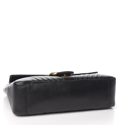 Gucci Calfskin Matelasse Large GG Marmont Shoulder Bag Black 4 of 14