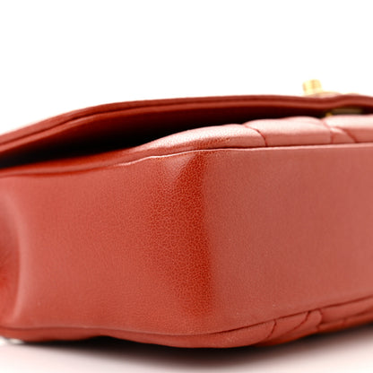 Chanel Lambskin Quilted Medium Vintage Flap Bag Red 9 of 11