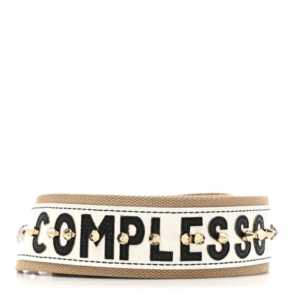 Dolce & Gabbana Canvas Dauphine Studded Bandistico Strap Beige White 2 of 6