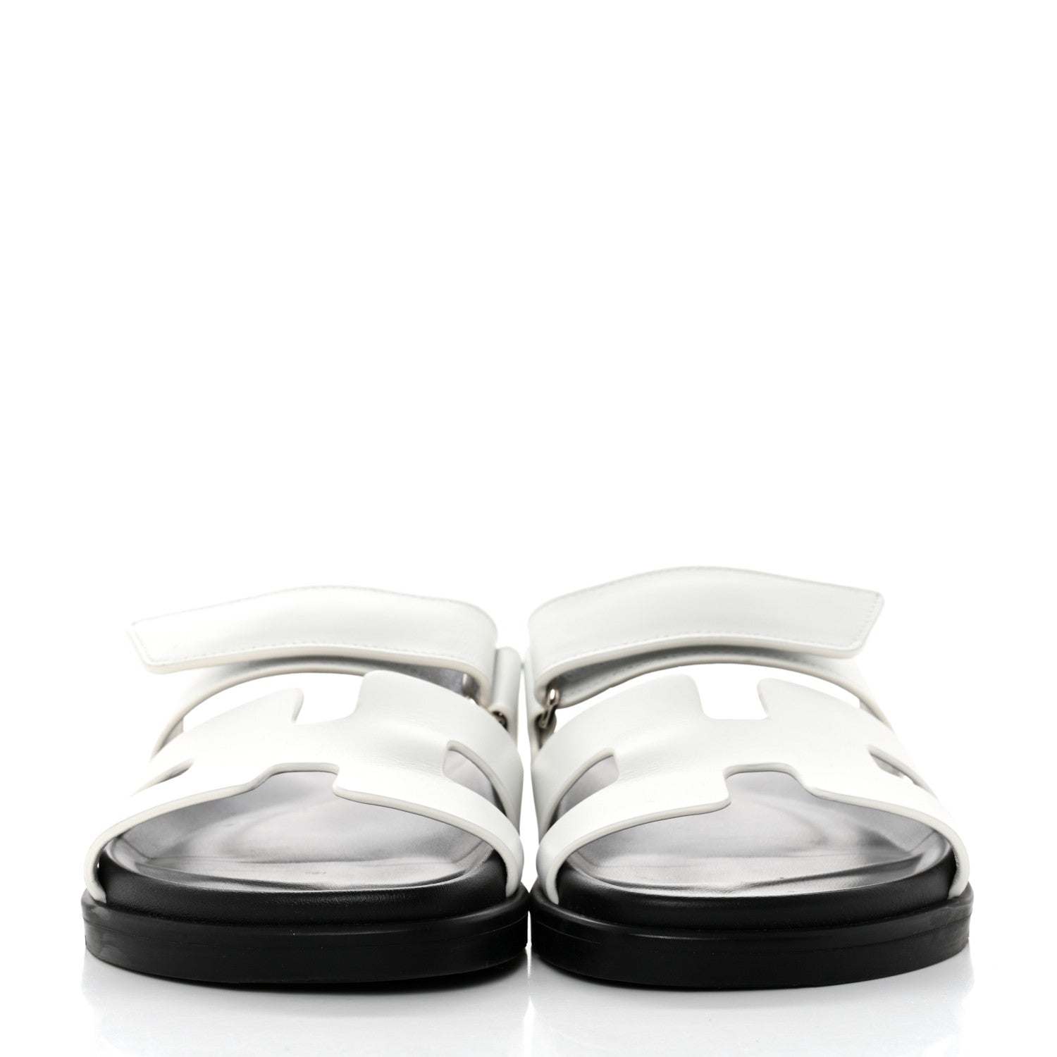 Hermes Calfskin Womens Chypre Sandals 35 White 2 of 9