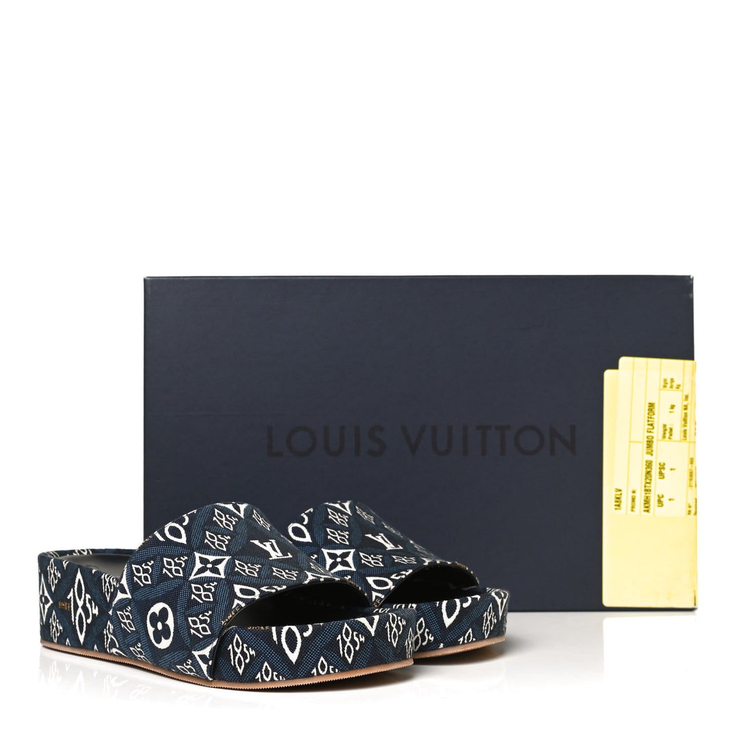 Canvas Since 1854 Jumbo Flatform Mule Sandals 36 Blue