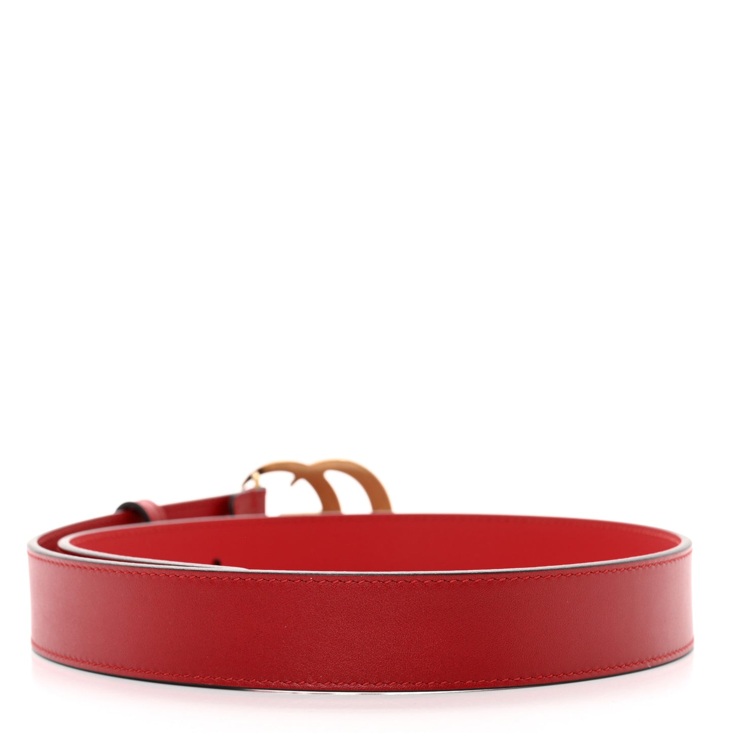 Moon Calfskin Double G 30mm Belt Red