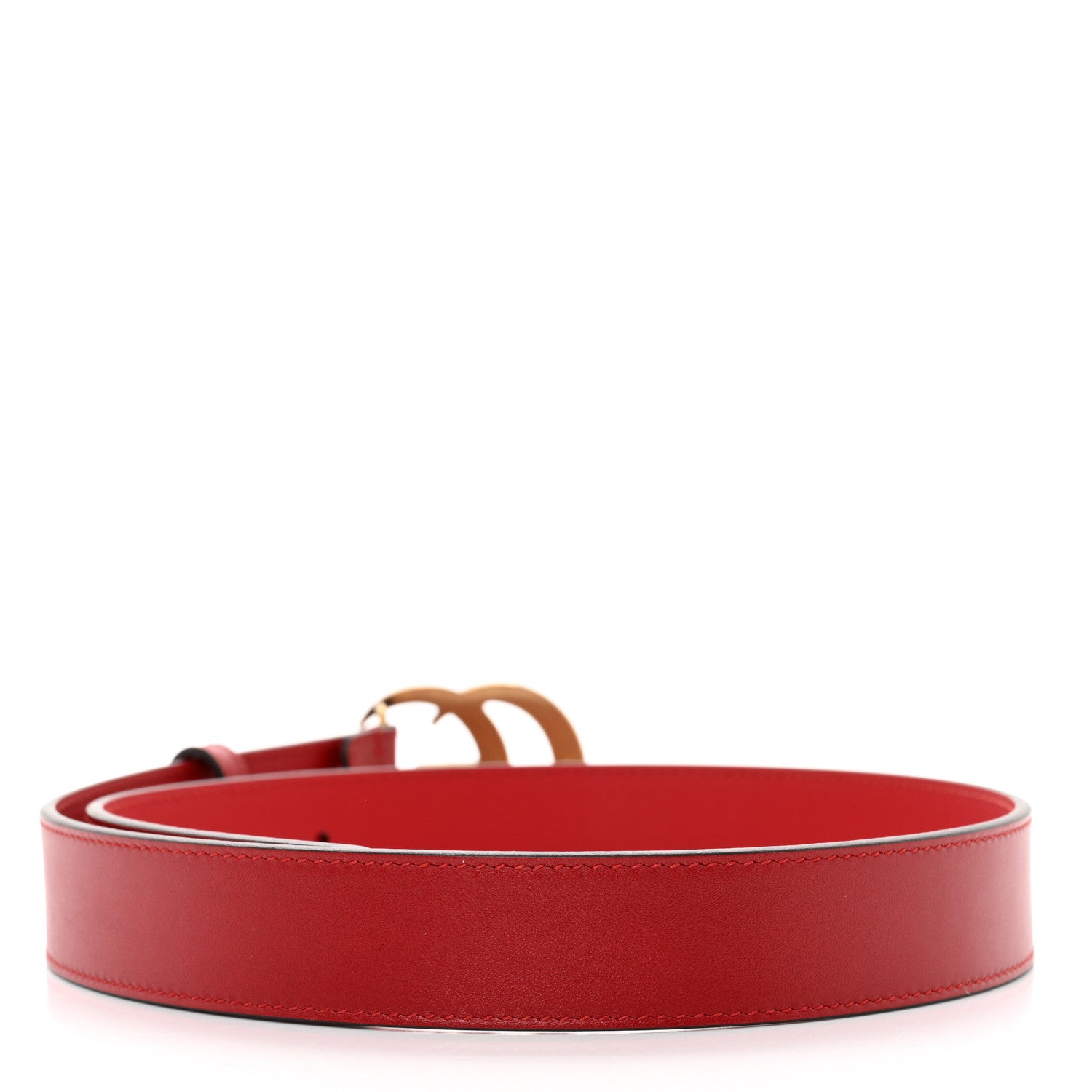 Gucci Moon Calfskin Double G 30mm Belt Red 2 of 6