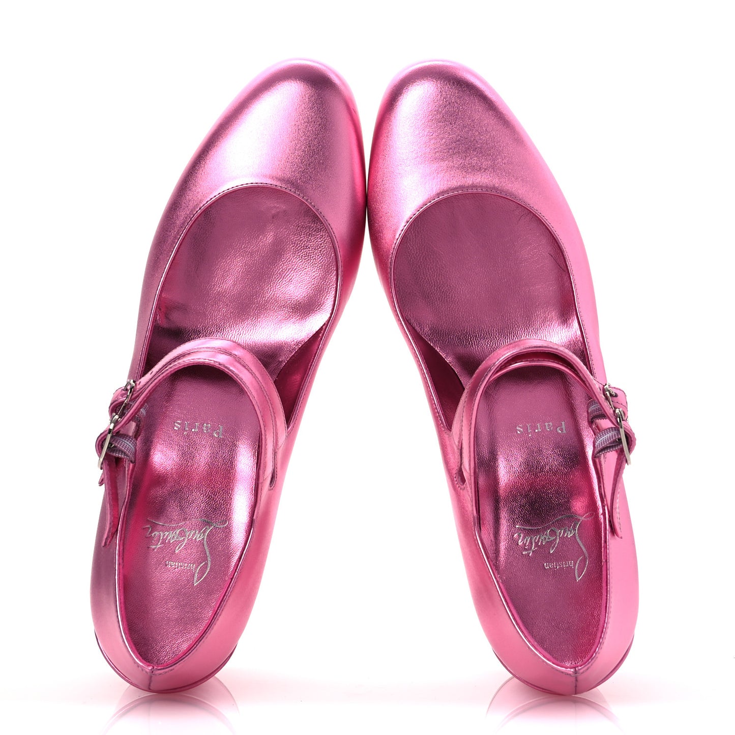 Metallic Calfskin Miss Jane Mary Janes 55 Pumps 39 Glam