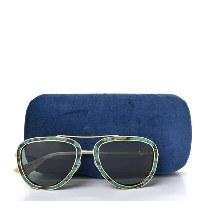 Gucci Snakeskin Print Metal Aviator Sunglasses GG0062S Multicolor 8 of 8