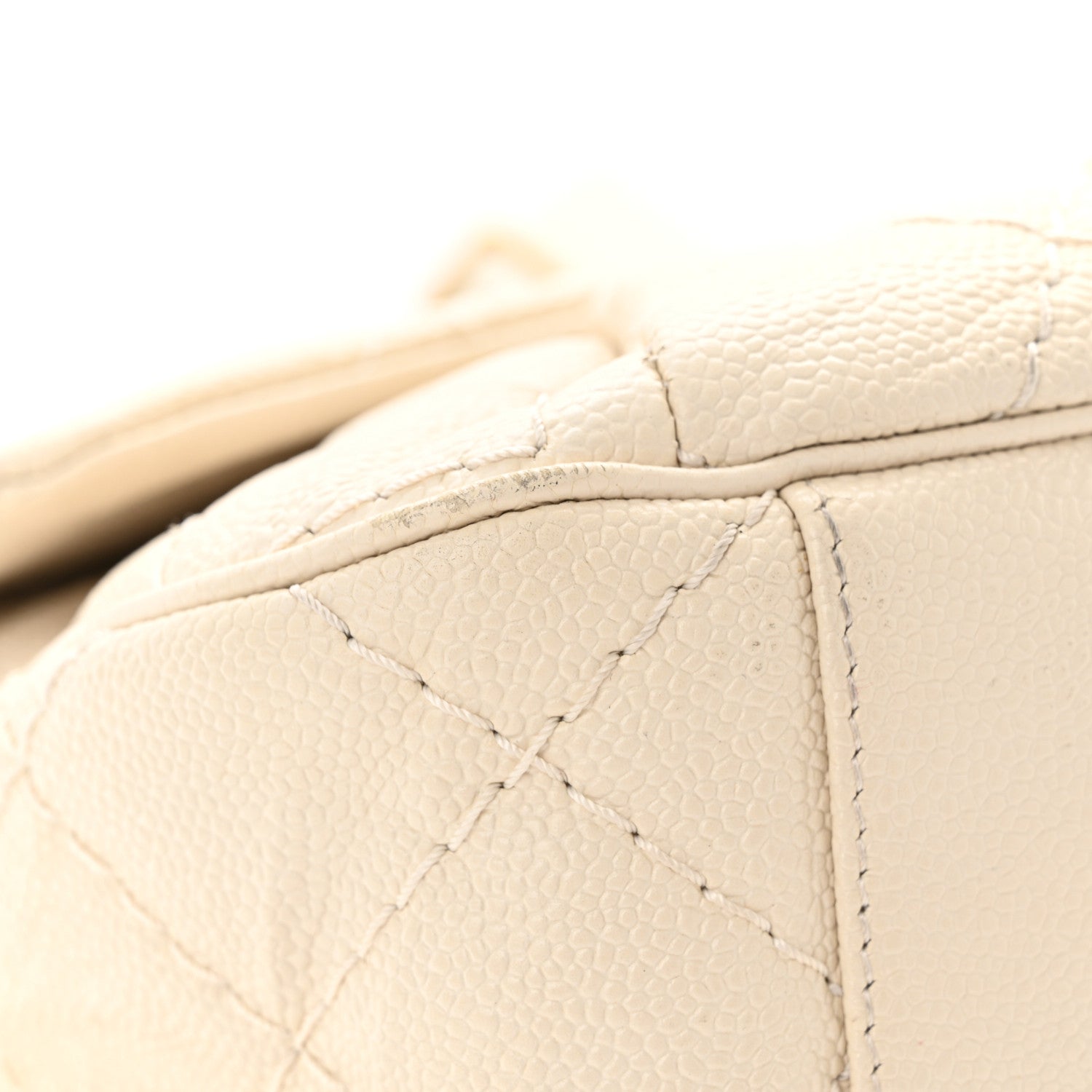 Chanel Crumpled Grained Calfskin Medium Coco Pleats Messenger Flap Dark White 18 of 18